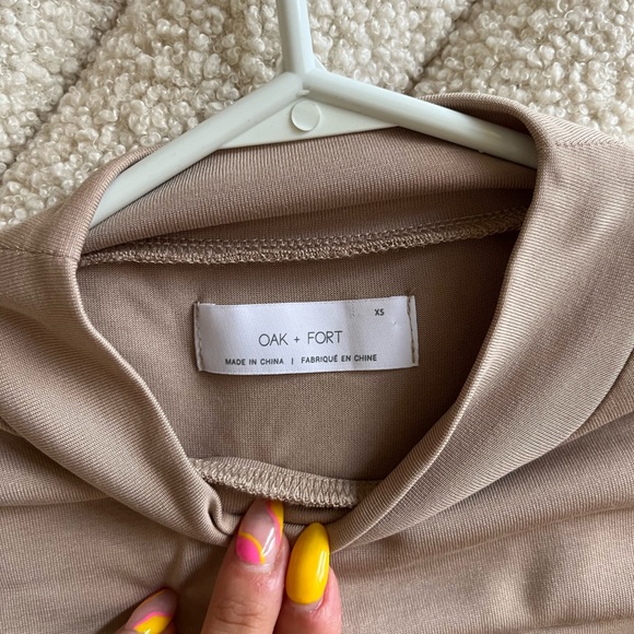 OAK + FORT Tops - Oak + Fort Mock Neck Tee